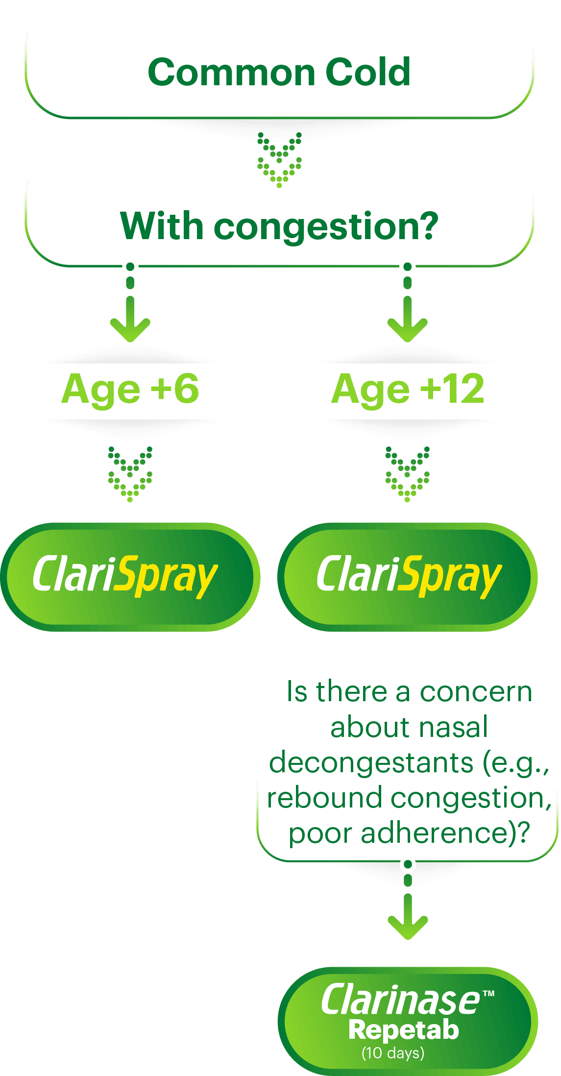 Flowchart of Bayer allergy portfolio treatment options